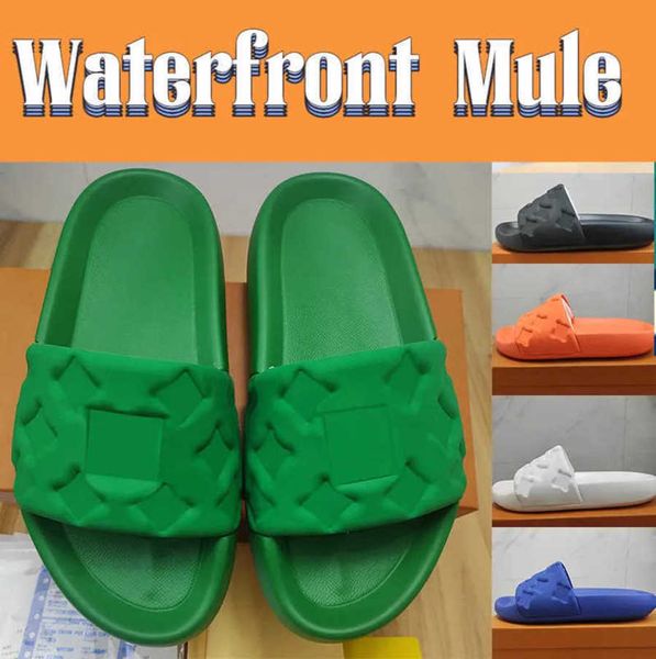 2023 new slippers designer mens womens rubber slide waterfront embossed monograms mule fashion women slides flat comfort luxury summer sanda, Black
2023 new slippers designer mens womens rubber slide waterfront embossed monograms mule fashion women slides flat comfort luxury summer sanda, Black