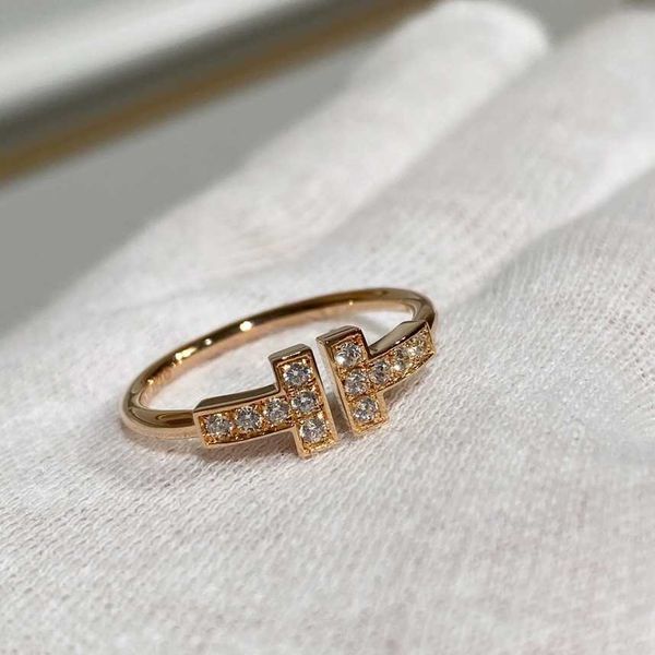 online celebrity v gold double t full diamond ring 18k rose set tiffay 3 cnc couple, Silver
online celebrity v gold double t full diamond ring 18k rose set tiffay 3 cnc couple, Silver