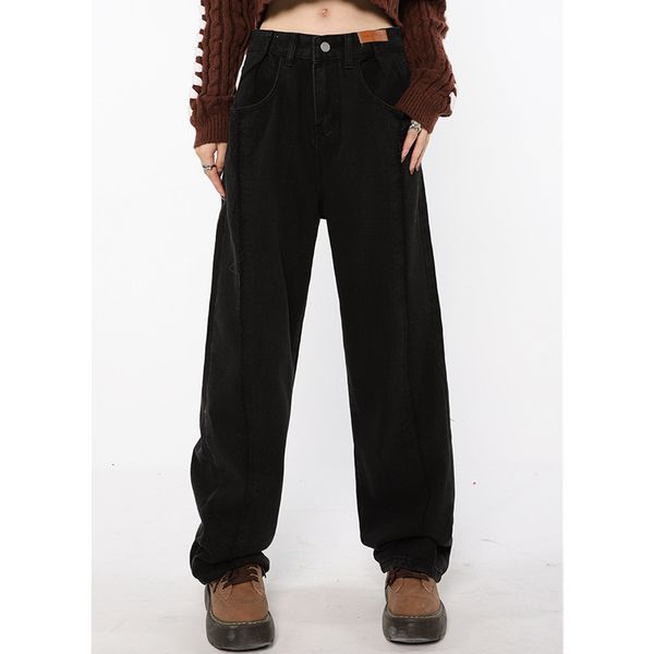 women's jeans vintage black high waist women jeans american fashion streetwear wide leg jean female denim trouser straight baggy denim, Blue
women's jeans vintage black high waist women jeans american fashion streetwear wide leg jean female denim trouser straight baggy denim, Blue