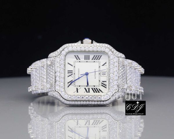 2023 cdj jewelry hip hop moissanite diamond luxury dial watch bling iced out men's quartz watch for men and women, Silver
2023 cdj jewelry hip hop moissanite diamond luxury dial watch bling iced out men's quartz watch for men and women, Silver