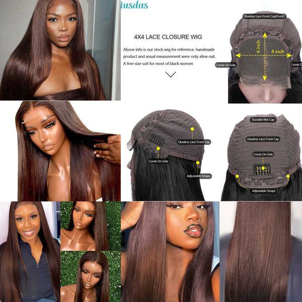 new lace wigs #4 dark brown lace front wig human hair wigs brazilian straight 4x4 closure wigs for women human hair niusdas chocolate color, Black;brown
new lace wigs #4 dark brown lace front wig human hair wigs brazilian straight 4x4 closure wigs for women human hair niusdas chocolate color, Black;brown