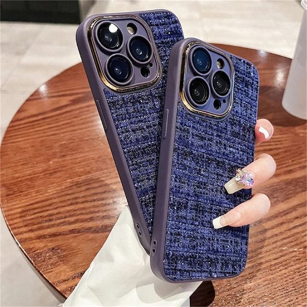 fashion tweed fabric lattice phone case for iphone 14 plus 11 12 13 pro max with lens film protection breathable soft tpu cover
fashion tweed fabric lattice phone case for iphone 14 plus 11 12 13 pro max with lens film protection breathable soft tpu cover