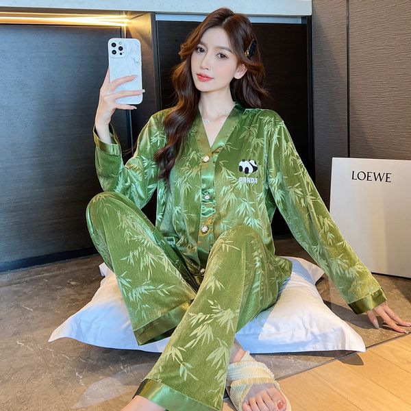 women's sleepwear qsrocio women's pajamas set velvet panda and bamboo pattern sleepwear casual homewear v neck nightwear pyjama fe, Black;red
women's sleepwear qsrocio women's pajamas set velvet panda and bamboo pattern sleepwear casual homewear v neck nightwear pyjama fe, Black;red