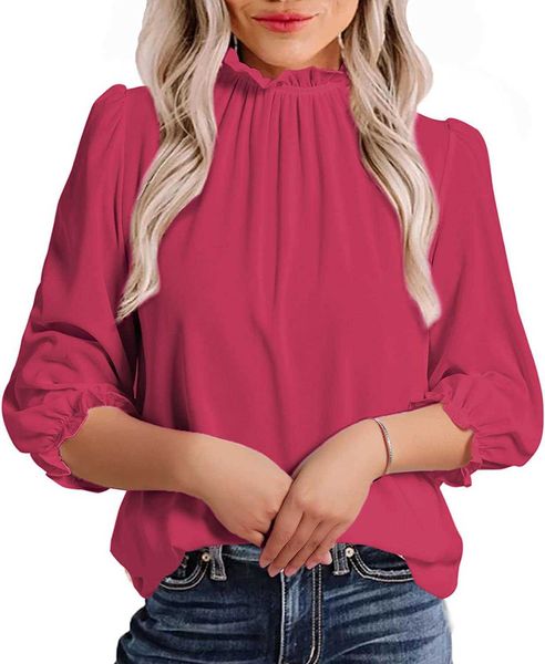 women's short blouse silk leopard printed and solid color ruffle hem long sleeve mock neck for womene10b, White
women's short blouse silk leopard printed and solid color ruffle hem long sleeve mock neck for womene10b, White