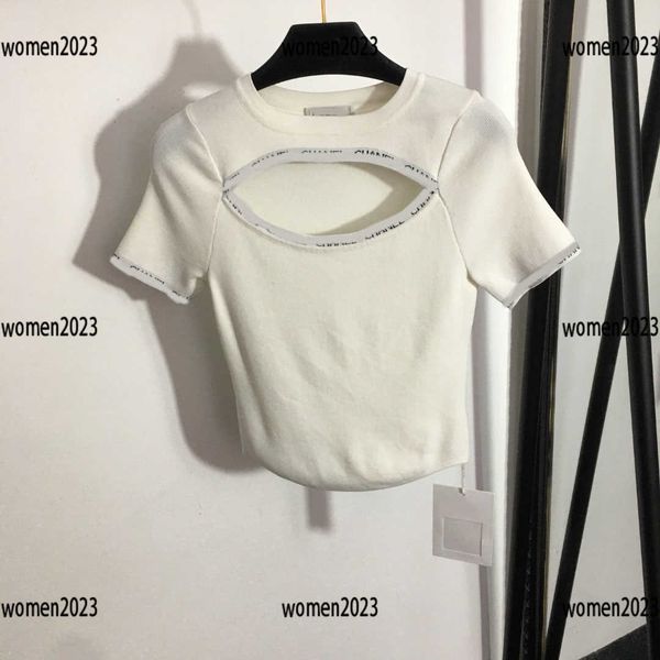 luxury woman t-shirt lady short sleeve female size s-l chest cut-out letter wool knitted summer new arrivals, White
luxury woman t-shirt lady short sleeve female size s-l chest cut-out letter wool knitted summer new arrivals, White