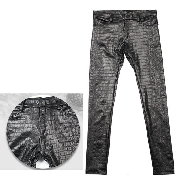 men's pants men pencil 3 d intaglio printing grain legging pu leather casual jean boots pants skinny solid trousers 230303, Black
men's pants men pencil 3 d intaglio printing grain legging pu leather casual jean boots pants skinny solid trousers 230303, Black