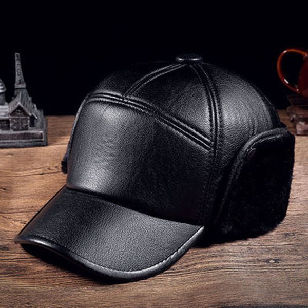 ball caps men's earmuffs caps leather cap warm bomber hats men winter thicker leather ski cap dad's hat old man hat casquette 2303, Blue;gray
ball caps men's earmuffs caps leather cap warm bomber hats men winter thicker leather ski cap dad's hat old man hat casquette 2303, Blue;gray