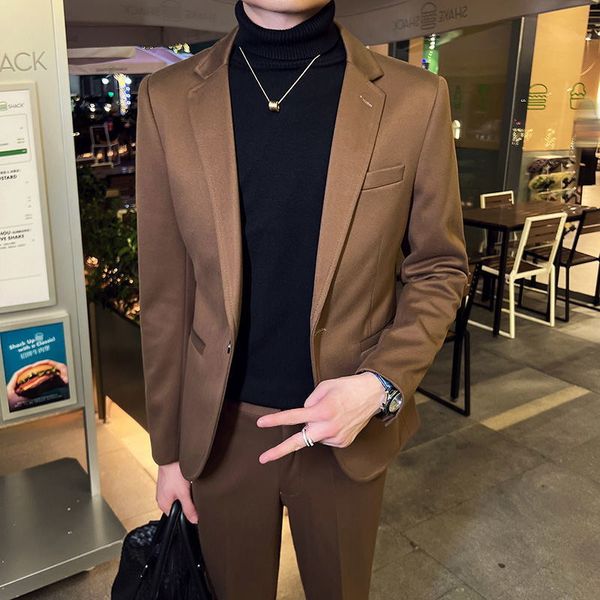 men's suits blazers boutique blazer trousers men's suit british korean version slim casual one-button woolen wedding dress 2-piece, White;black
men's suits blazers boutique blazer trousers men's suit british korean version slim casual one-button woolen wedding dress 2-piece, White;black