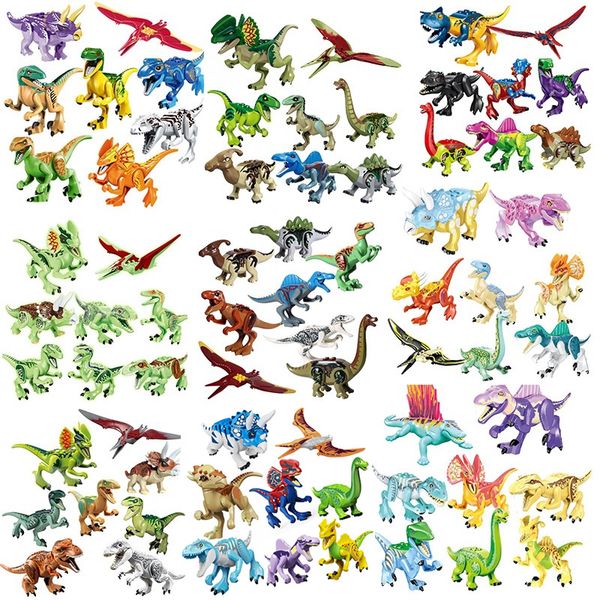 8pcs/lot dinosaur building blocks minifigs mini figures jurassic world dino toys with moving parts t-rex velociraptor tricera pterosaur brac
8pcs/lot dinosaur building blocks minifigs mini figures jurassic world dino toys with moving parts t-rex velociraptor tricera pterosaur brac