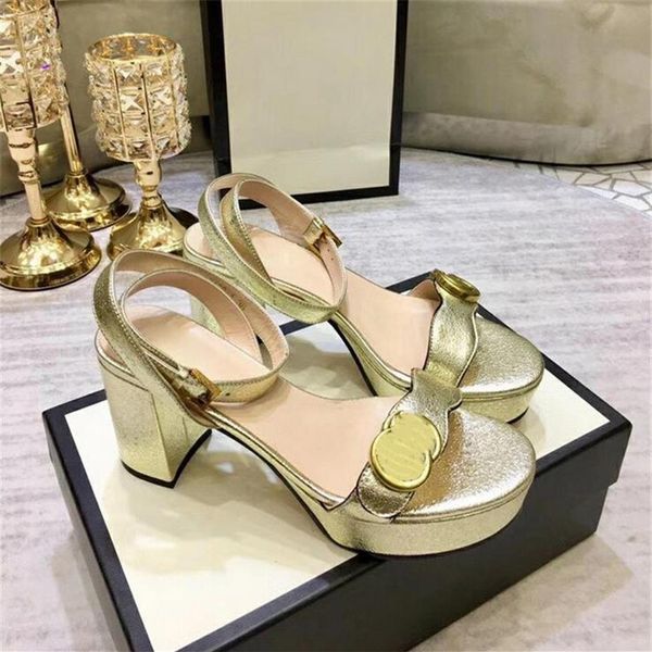 womens sandal designer high heeled platform thick leather fashion women shoes wedding banquet metal buckle sandals heatshoes211e, Black
womens sandal designer high heeled platform thick leather fashion women shoes wedding banquet metal buckle sandals heatshoes211e, Black