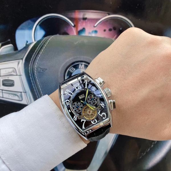 2022 tourbillon automatic mechanical five needle, leather strap high-quality business watch, Slivery;golden
2022 tourbillon automatic mechanical five needle, leather strap high-quality business watch, Slivery;golden