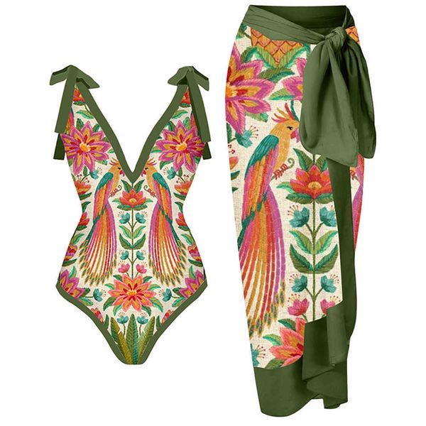women's swimwear vintage colorblock chic bikinis fashion v-neck animal print one-piece swimsuit with skirt bathing suits for women beac, White;black
women's swimwear vintage colorblock chic bikinis fashion v-neck animal print one-piece swimsuit with skirt bathing suits for women beac, White;black