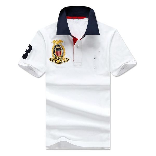 fashion new pattern big pony polo men's badge solid color t-shirt classic and leisure short sleeve, White;black
fashion new pattern big pony polo men's badge solid color t-shirt classic and leisure short sleeve, White;black