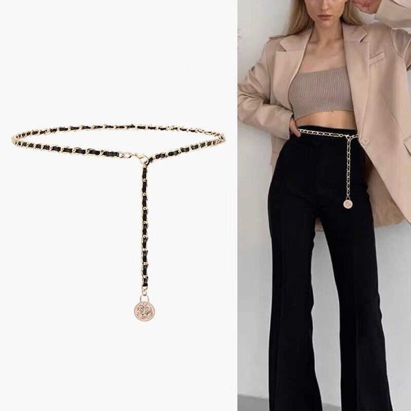 belts for women personality chain punk rock metal gold silver waist jeans designer y2303, Black;brown
belts for women personality chain punk rock metal gold silver waist jeans designer y2303, Black;brown