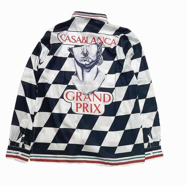 casablanca hawaii beach shirt men and women grand prix black white chessboard sculpture silk long-sleeved shirt, White;black
casablanca hawaii beach shirt men and women grand prix black white chessboard sculpture silk long-sleeved shirt, White;black