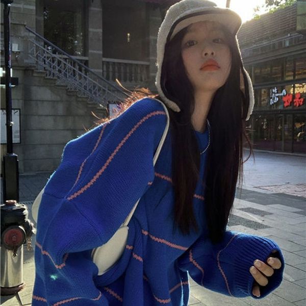 women's sweaters arrival korean style autumn winter women loose casual long sleeve o-neck pullover striped cotton knitted sweater p320, White;black
women's sweaters arrival korean style autumn winter women loose casual long sleeve o-neck pullover striped cotton knitted sweater p320, White;black