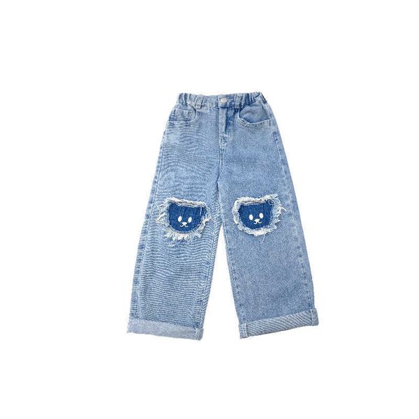 deer deer girls' trousers spring new chil1en's cartoon western-style embroidered jeans straight pants baby loose pants, Blue
deer deer girls' trousers spring new chil1en's cartoon western-style embroidered jeans straight pants baby loose pants, Blue