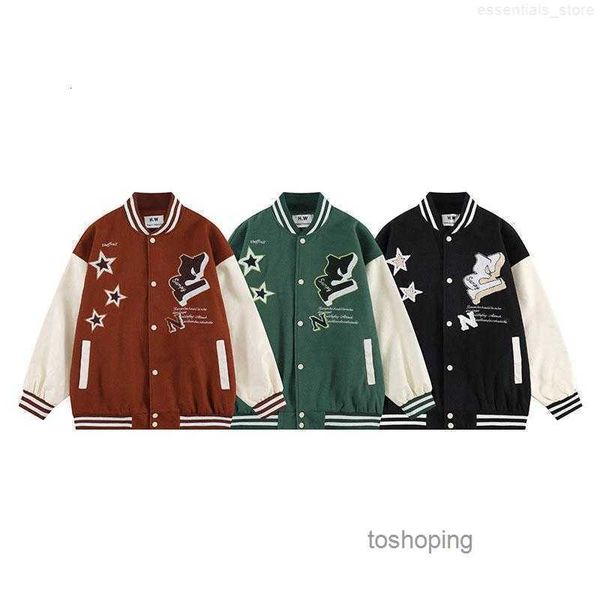 men's jackets men baseball jacket streetwear letter leather patchwork varsity bomber autumn loose coat male, Black;brown
men's jackets men baseball jacket streetwear letter leather patchwork varsity bomber autumn loose coat male, Black;brown