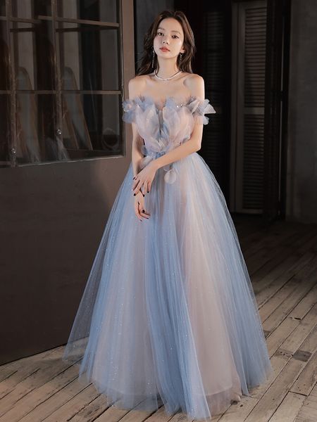 fairy blue evening dresses 3d applique tulle off shoulder strapless shiny sequined 2023 women a-line long party prom gowns, Black;red
fairy blue evening dresses 3d applique tulle off shoulder strapless shiny sequined 2023 women a-line long party prom gowns, Black;red