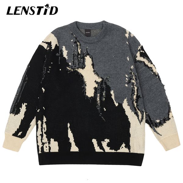 men's sweaters lenstid autumn men oversize knitted jumper hip hop ripped color block streetwear harajuku fashion casual pullovers 23030, White;black
men's sweaters lenstid autumn men oversize knitted jumper hip hop ripped color block streetwear harajuku fashion casual pullovers 23030, White;black