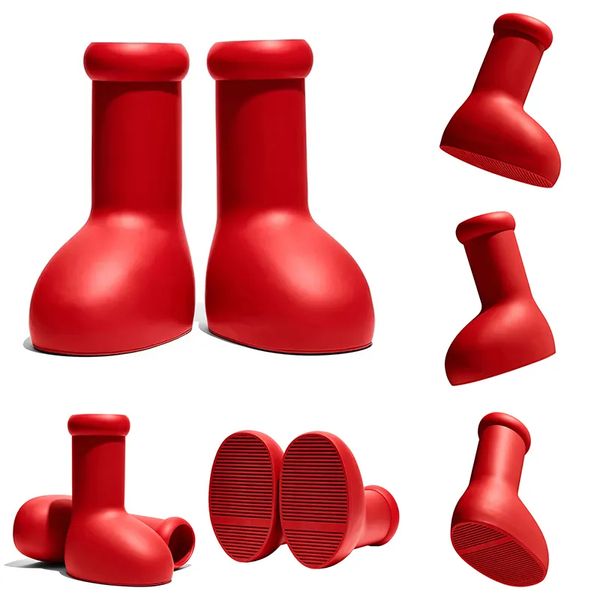 with box designer big red boot for men women shoes solid round toe flat eva rubber rain boots fashion sneakers, Black
with box designer big red boot for men women shoes solid round toe flat eva rubber rain boots fashion sneakers, Black