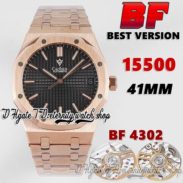 bff bf15500 mens watch cal.4302 bf4302 automatic 41mm rose gold case black textured dial white stick markers stainless steel bracelet super, Slivery;brown
bff bf15500 mens watch cal.4302 bf4302 automatic 41mm rose gold case black textured dial white stick markers stainless steel bracelet super, Slivery;brown
