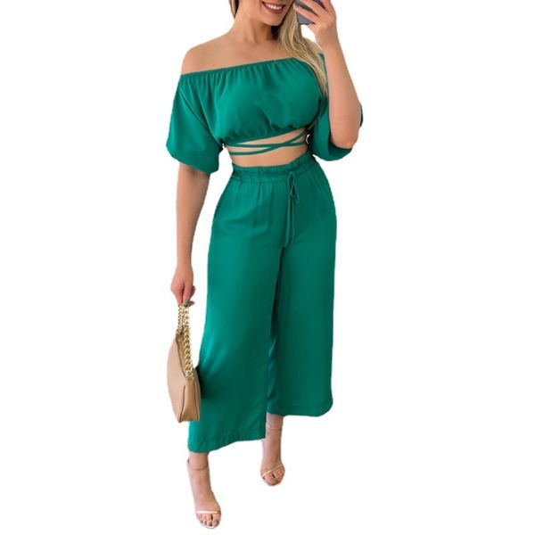 designer summer womens two piece pants sne0359 line collar solid color draw rope high waist straight leg pants fashion sets trousers suit, White
designer summer womens two piece pants sne0359 line collar solid color draw rope high waist straight leg pants fashion sets trousers suit, White