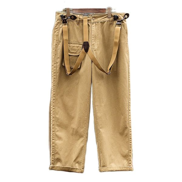 men's pants suspender loose straight multipockets khaki overalls outdoor casual retro cargo for male boyfriend 230303, Black
men's pants suspender loose straight multipockets khaki overalls outdoor casual retro cargo for male boyfriend 230303, Black