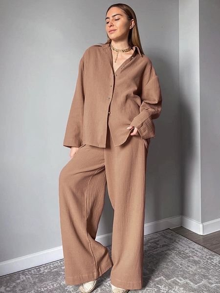 women's sleepwear linad cotton women's home clothes brown long sleeve 2 piece sets sleepwear loose trouser suits casual female paj, Black;red
women's sleepwear linad cotton women's home clothes brown long sleeve 2 piece sets sleepwear loose trouser suits casual female paj, Black;red