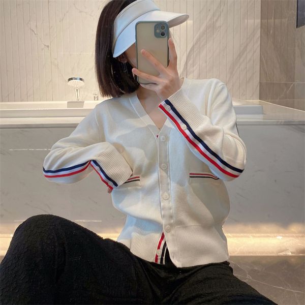 womens jackets spring tb doublesided ribbon wool vneck knitted cardigan womens casual loose longsleeved coat 230302, Black;brown
womens jackets spring tb doublesided ribbon wool vneck knitted cardigan womens casual loose longsleeved coat 230302, Black;brown