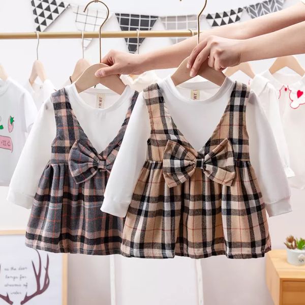 2023 summer girl dress solid t-shirt striped plaid bow princess dress lovely color kids dresses for girls fashion girls clothing, Red;yellow
2023 summer girl dress solid t-shirt striped plaid bow princess dress lovely color kids dresses for girls fashion girls clothing, Red;yellow