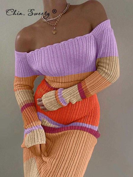 casual dresses y2k off the shoulder women dress 2022 summer knit colored striped long sleeve female dresses elegant beach lady maxi robe z02, Black;gray
casual dresses y2k off the shoulder women dress 2022 summer knit colored striped long sleeve female dresses elegant beach lady maxi robe z02, Black;gray