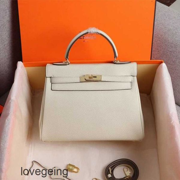single bag designer bags real shoulder leather 2023 h kellis handbag lychee grain cowhide women's p9ns