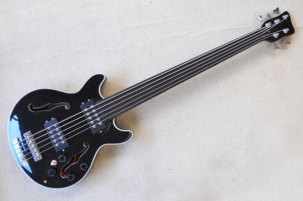 factory custom 5 strings electric bass guitar chrome hardwares fretless fretboard semi hollow body bass offer customized
factory custom 5 strings electric bass guitar chrome hardwares fretless fretboard semi hollow body bass offer customized