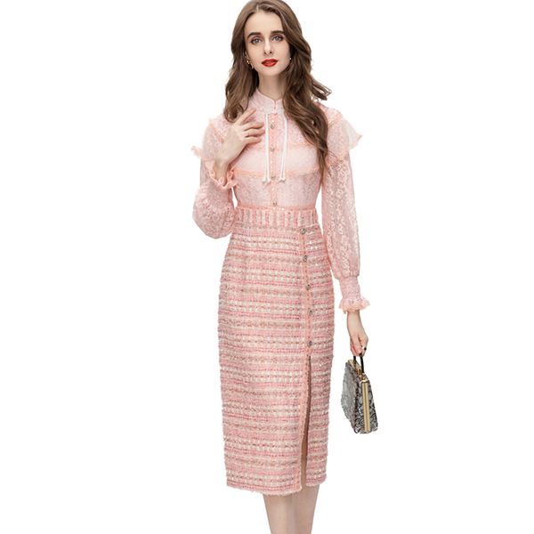 women's runway dresses stand collar long sleeves ruffles patchwork high street fashion designer vestidos, Black
women's runway dresses stand collar long sleeves ruffles patchwork high street fashion designer vestidos, Black