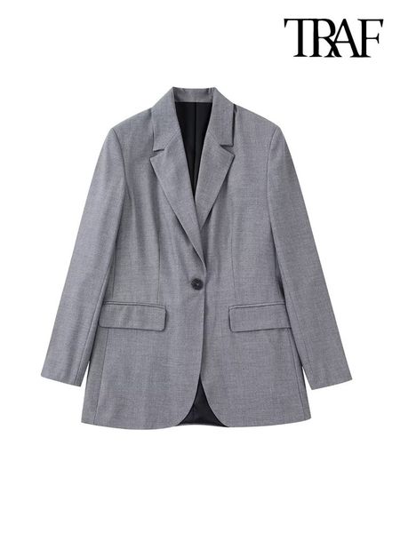 women's suits blazers traf women fashion front button straight blazer coat vintage long sleeve flap pockets female outerwear chic veste, White;black
women's suits blazers traf women fashion front button straight blazer coat vintage long sleeve flap pockets female outerwear chic veste, White;black