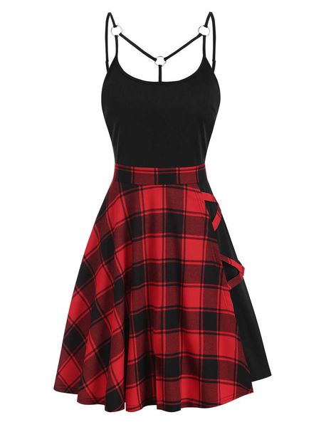 casual dresses casual dress 3xl tartan plaid panel crisscross cami a line dress sleeveless high waist mini party dress z0216, Black;gray
casual dresses casual dress 3xl tartan plaid panel crisscross cami a line dress sleeveless high waist mini party dress z0216, Black;gray