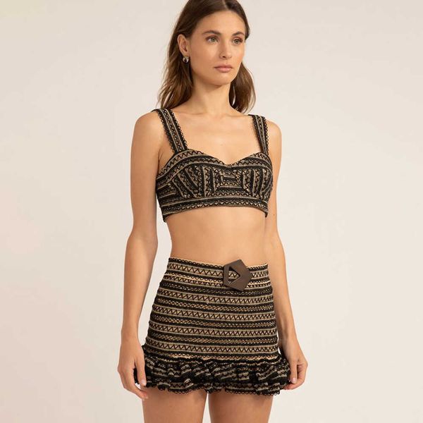 women's swimwear striped print two piece fashion swimsuit high waist cut backless bikini ruffle short skirt beachwear women sling swimw, White;black
women's swimwear striped print two piece fashion swimsuit high waist cut backless bikini ruffle short skirt beachwear women sling swimw, White;black