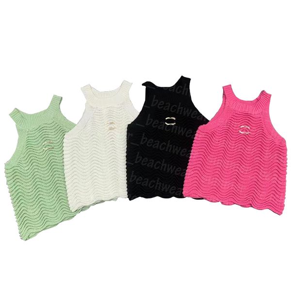 women sleeveless knits vest double letter decoration tees summer casual knitting knitted vests, White
women sleeveless knits vest double letter decoration tees summer casual knitting knitted vests, White