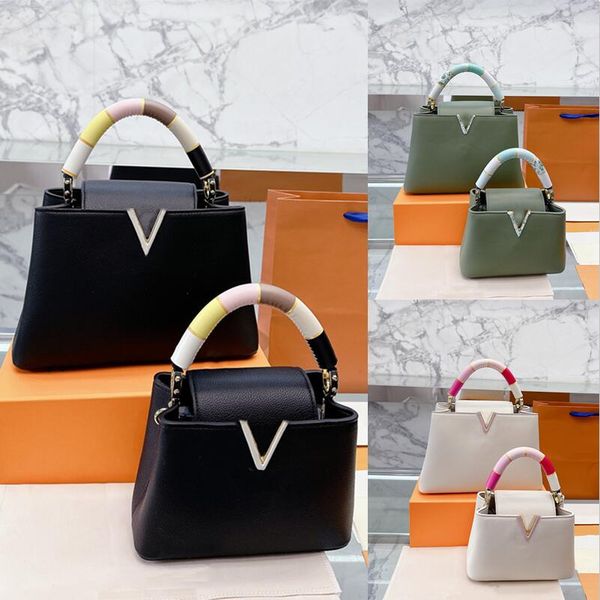 designers lux capucines pink crossbody bag mint green cow leather handbag clamshell can be placed inside or outside
designers lux capucines pink crossbody bag mint green cow leather handbag clamshell can be placed inside or outside