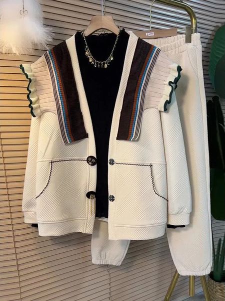 womens two piece pants spring autumn sweatershirt 2 set high waist casual loose wide leg splice fashion women 230302, White
womens two piece pants spring autumn sweatershirt 2 set high waist casual loose wide leg splice fashion women 230302, White