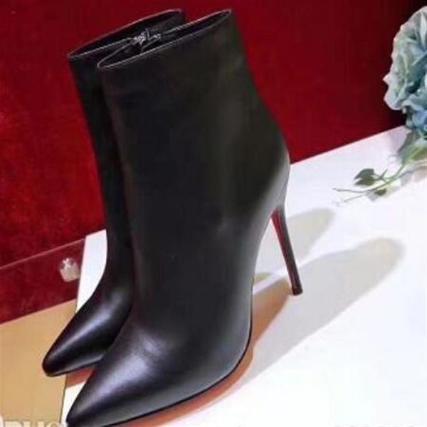 new fashion designer women's ankle boots a variety of styles of pointed side zipper red soles women's boots201s, Black
new fashion designer women's ankle boots a variety of styles of pointed side zipper red soles women's boots201s, Black