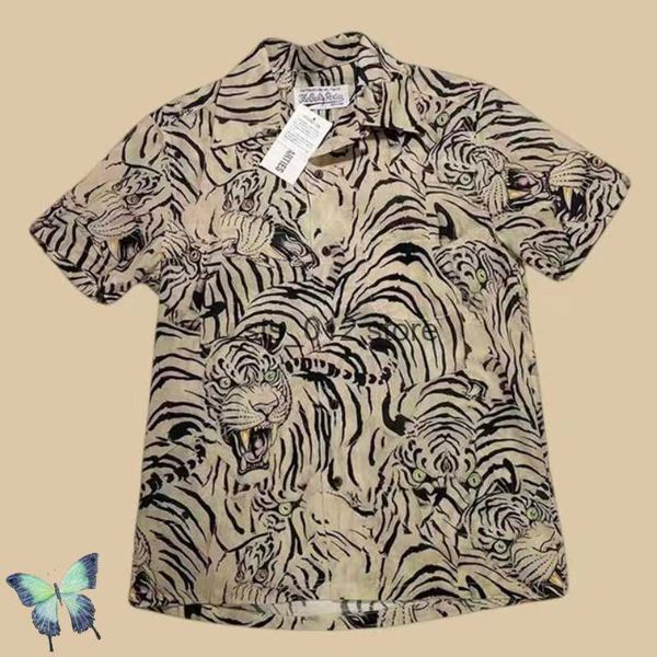 men's casual shirts wacko maria hawaiian shirt tiger print streetwear short sleeve shirt t230303, White;black
men's casual shirts wacko maria hawaiian shirt tiger print streetwear short sleeve shirt t230303, White;black