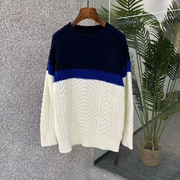 men's sweaters 23ss men patchwork blue white winter pullover knit jumpers luxury brand causal sports daily korean women 230303, White;black
men's sweaters 23ss men patchwork blue white winter pullover knit jumpers luxury brand causal sports daily korean women 230303, White;black