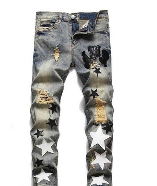 men's jeans european jean hombre letter star men embroidery patchwork2023 ripped for trend brand motorcycle pant mens skinny, Blue
men's jeans european jean hombre letter star men embroidery patchwork2023 ripped for trend brand motorcycle pant mens skinny, Blue