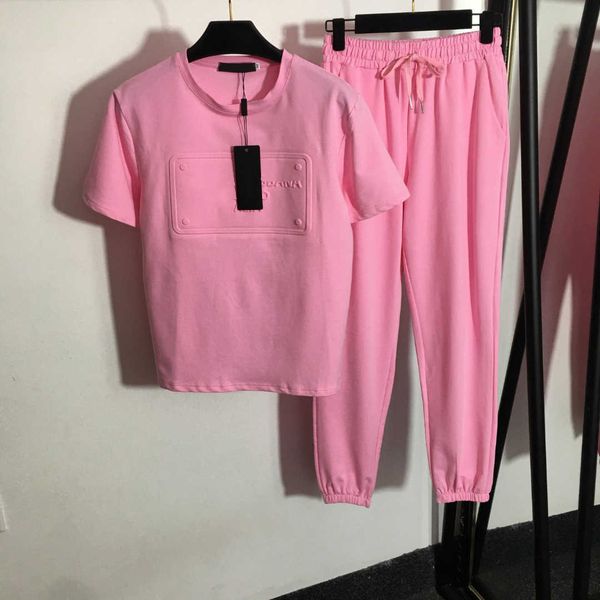 23ss brand designer women t-shirt shorts set pure cotton round neck short sleeve trousers set leisure womens clothing, White
23ss brand designer women t-shirt shorts set pure cotton round neck short sleeve trousers set leisure womens clothing, White