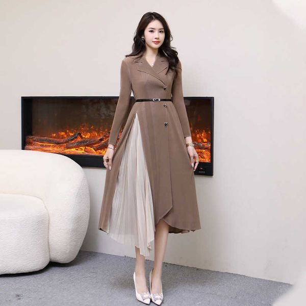women's clothing runway dresses miyake pleated dign small dresses women's spring french temperament suit collar slim lace up skirt, Black;gray
women's clothing runway dresses miyake pleated dign small dresses women's spring french temperament suit collar slim lace up skirt, Black;gray