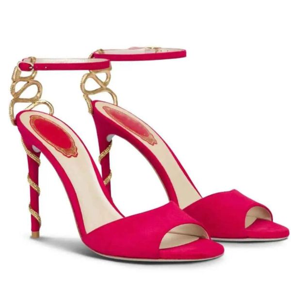 luxurious renescaovillas morgana sandals shoes gold crystal snake wrapped black high heels suede leather lady gladiator sandalias dress brid
luxurious renescaovillas morgana sandals shoes gold crystal snake wrapped black high heels suede leather lady gladiator sandalias dress brid