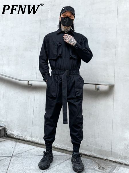men's pants pfnw 2023 autumn spring casual solid loose youth jumpsuit national trend darkwear chic overalls 12a5581 230303, Black
men's pants pfnw 2023 autumn spring casual solid loose youth jumpsuit national trend darkwear chic overalls 12a5581 230303, Black