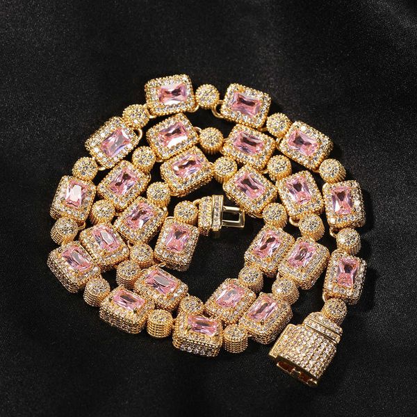 gumeng hip-hop necklace ins brand pink square round mixed diamond design sense of fashion clavicle chain, Silver
gumeng hip-hop necklace ins brand pink square round mixed diamond design sense of fashion clavicle chain, Silver